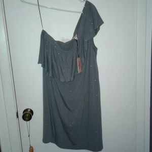 JUICY COUTURE ONE SHOULDER SPARKLE DRESS